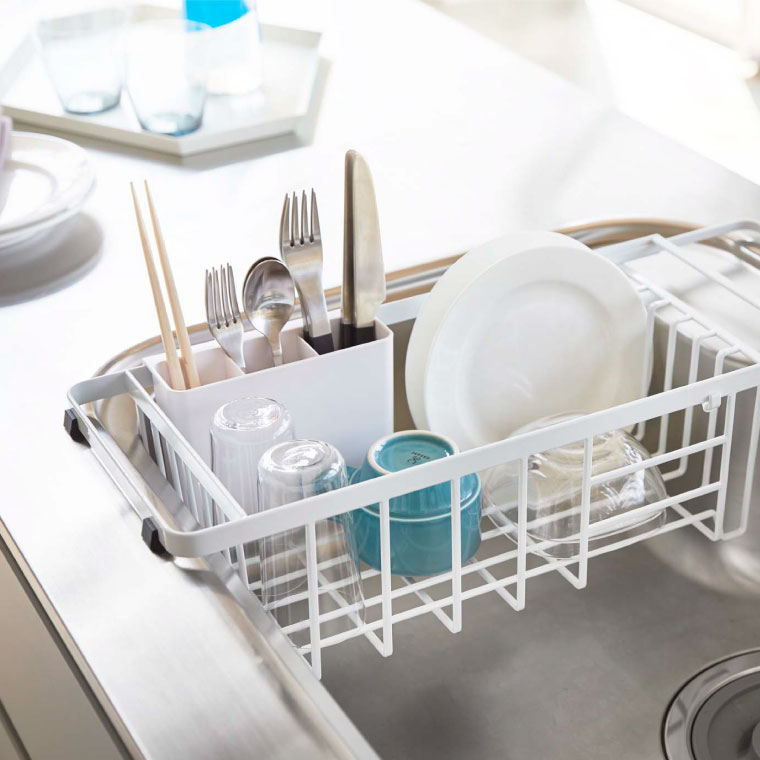 伸縮水切りワイヤーバスケット タワー 山崎実業 tower ホワイト/ブラック 3492 3493 / タワーシリーズ