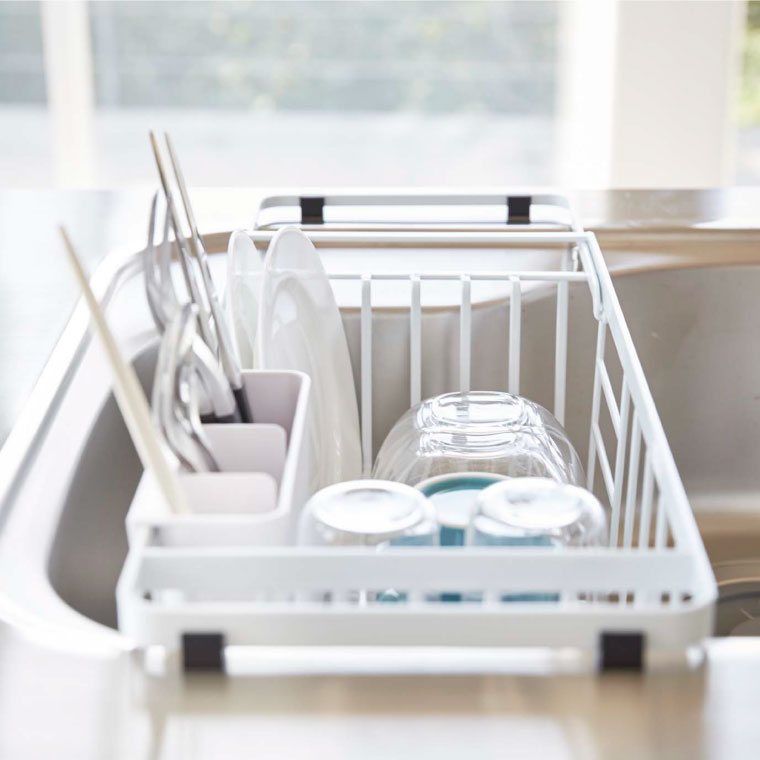 伸縮水切りワイヤーバスケット タワー 山崎実業 tower ホワイト/ブラック 3492 3493 / タワーシリーズ