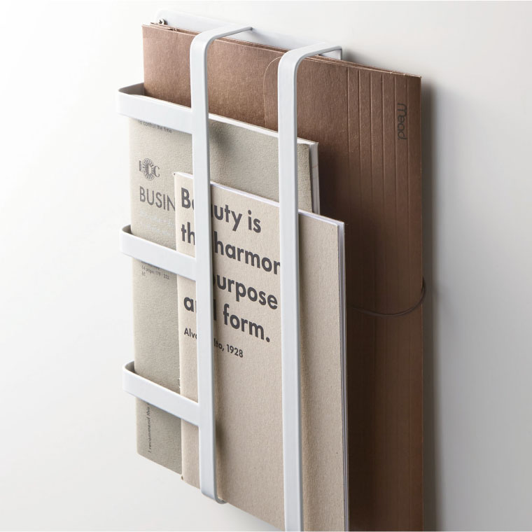 マグネット冷蔵庫サイドレシピラック タワー 山崎実業 tower ホワイト/ブラック 3501 3502 タワーシリーズ マグネット