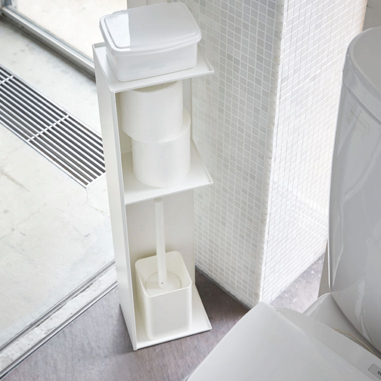 スリムトイレラック タワー 山崎実業 tower ホワイト/ブラック 3509 3510 タワーシリーズ