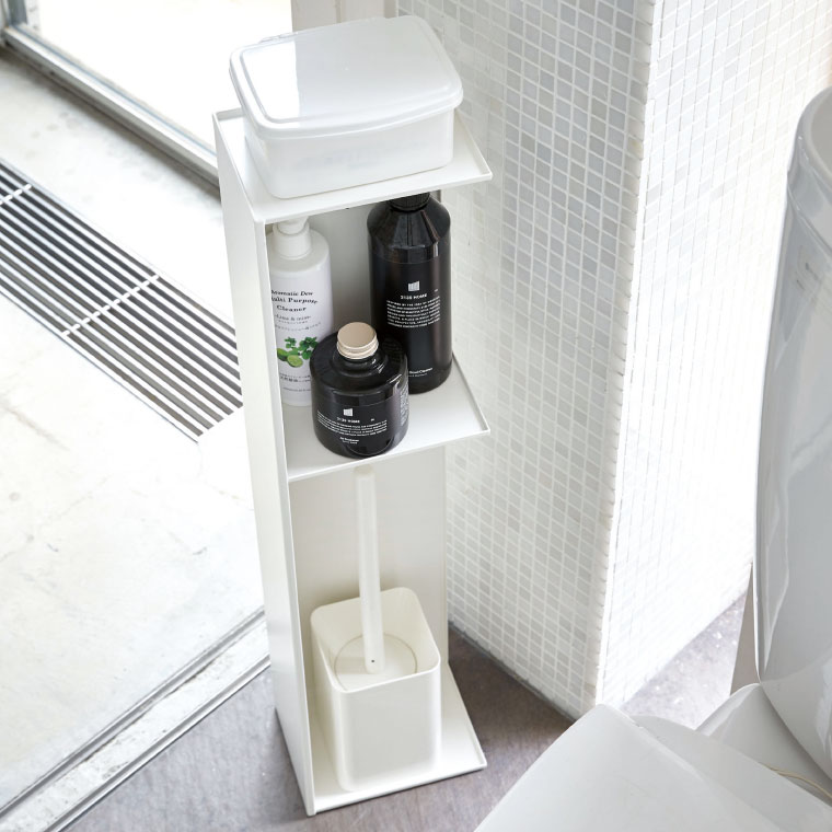 スリムトイレラック タワー 山崎実業 tower ホワイト/ブラック 3509 3510 タワーシリーズ