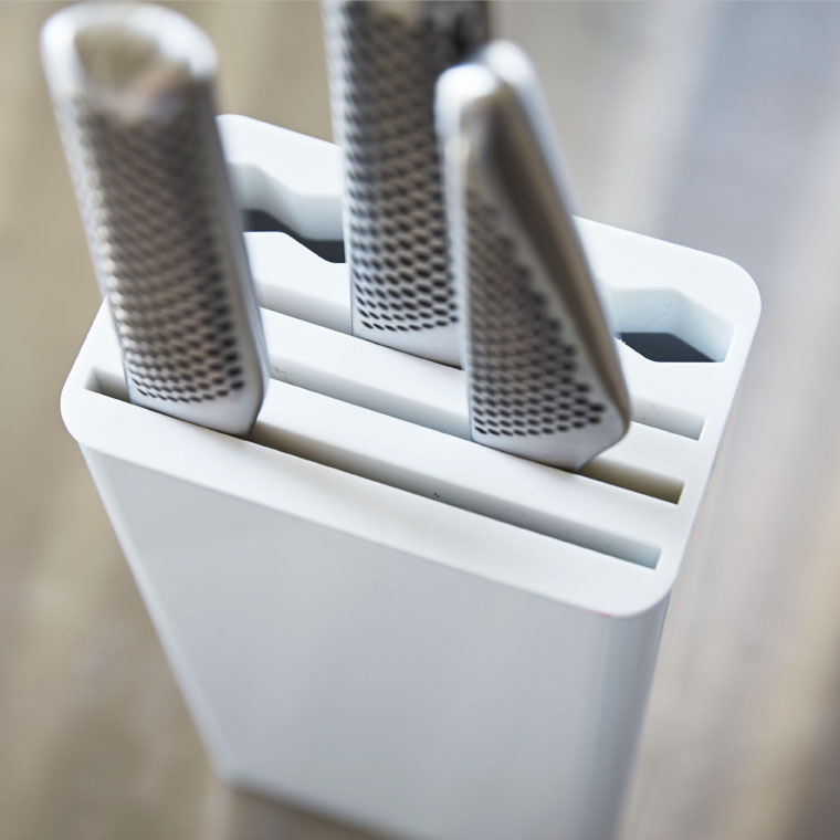 キッチンナイフ＆ハサミスタンド タワー 山崎実業 tower ホワイト/ブラック 3512 3513 タワーシリーズ