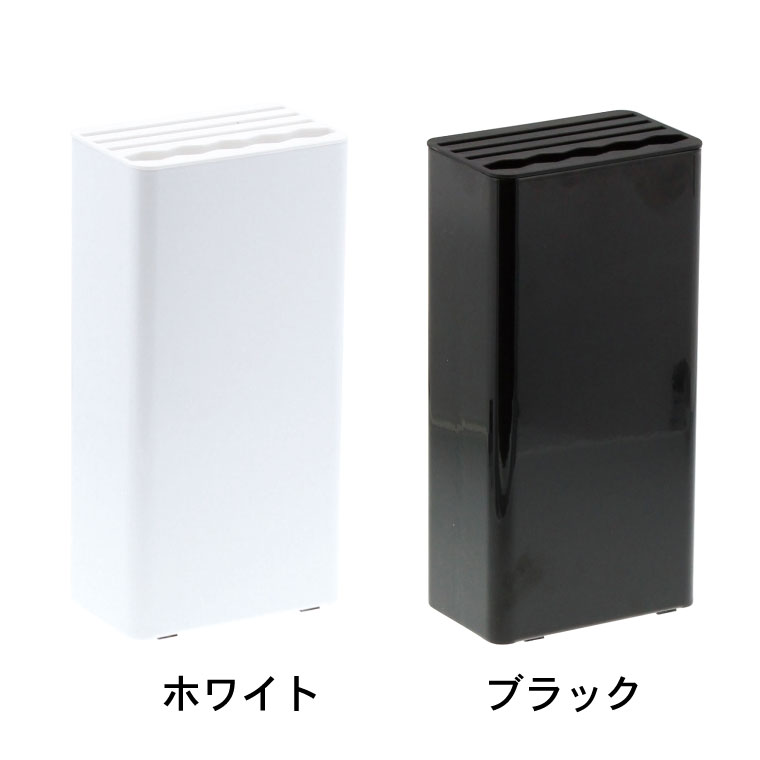 キッチンナイフ＆ハサミスタンド タワー 山崎実業 tower ホワイト/ブラック 3512 3513 タワーシリーズ