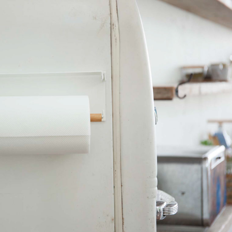 片手でカットマグネットキッチンペーパーホルダー トスカ 山崎実業 tosca ホワイト 3530 タワーシリーズ マグネット