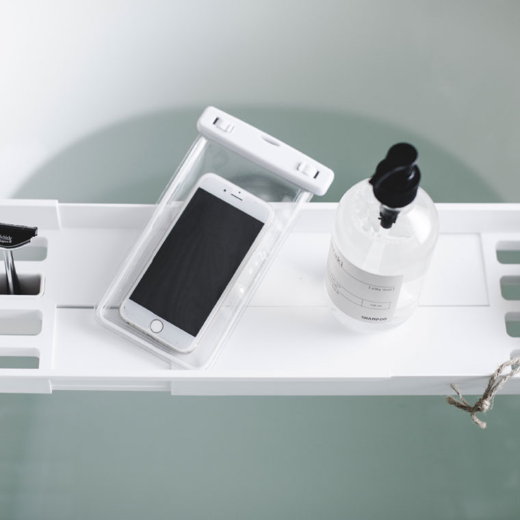 伸縮バスタブトレー タワー 山崎実業 tower ホワイト/ブラック 3546 3547 タワーシリーズ