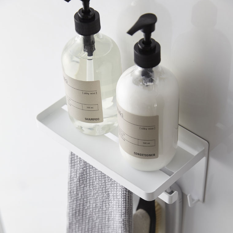 マグネットバスルーム多機能ラック タワー 山崎実業 tower ホワイト/ブラック 3548 3549 タワーシリーズ マグネット