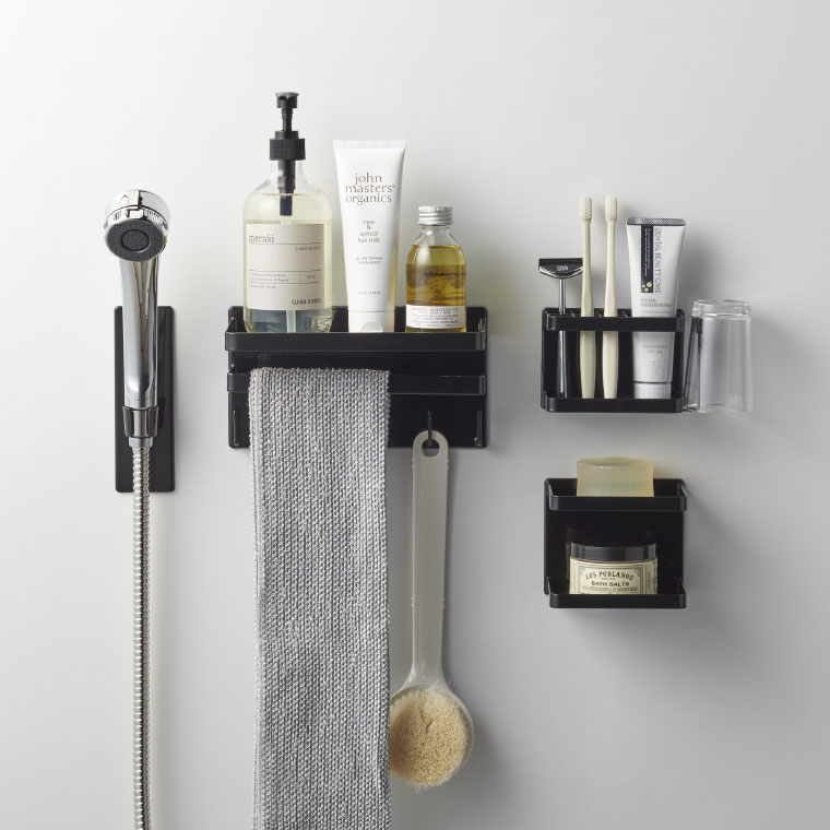 マグネットバスルーム多機能ラック タワー 山崎実業 tower ホワイト/ブラック 3548 3549 タワーシリーズ マグネット