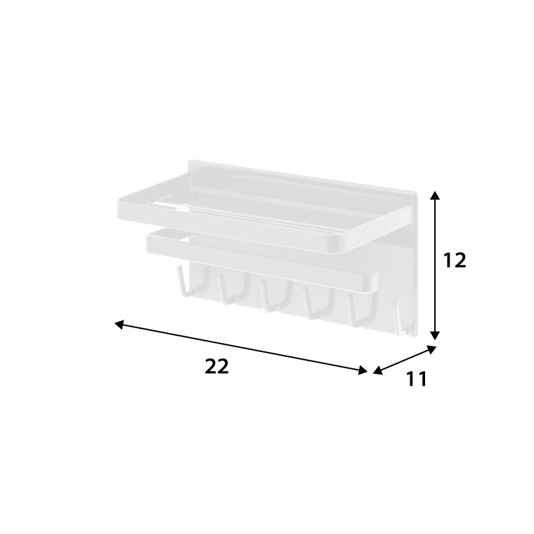 マグネットバスルーム多機能ラック タワー 山崎実業 tower ホワイト/ブラック 3548 3549 タワーシリーズ マグネット