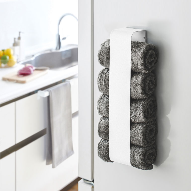 マグネットタオルホルダー タワー 山崎実業 tower ホワイト/ブラック 3617 3618 タワーシリーズ マグネット