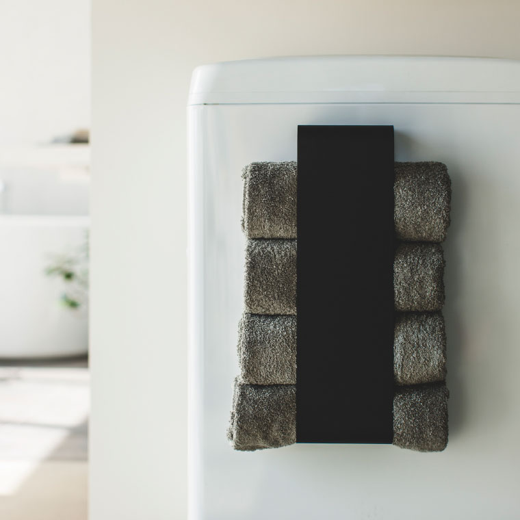 マグネットバスタオルホルダー タワー 山崎実業 tower ホワイト/ブラック 3619 3620 タワーシリーズ マグネット