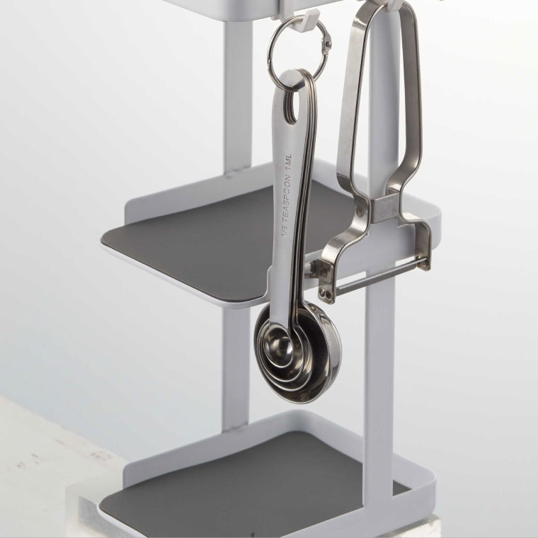 調味料ストッカー２個＆ラック３段セット スリム タワー 山崎実業 tower スパイス ラック ホワイト/ブラック 3652 3653 タワーシリーズ