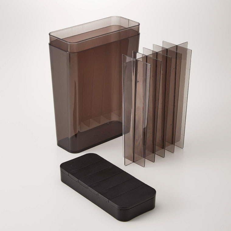 １合分別 冷蔵庫用米びつ タワー 山崎実業 tower ホワイト/ブラック 3760 3761 タワーシリーズ