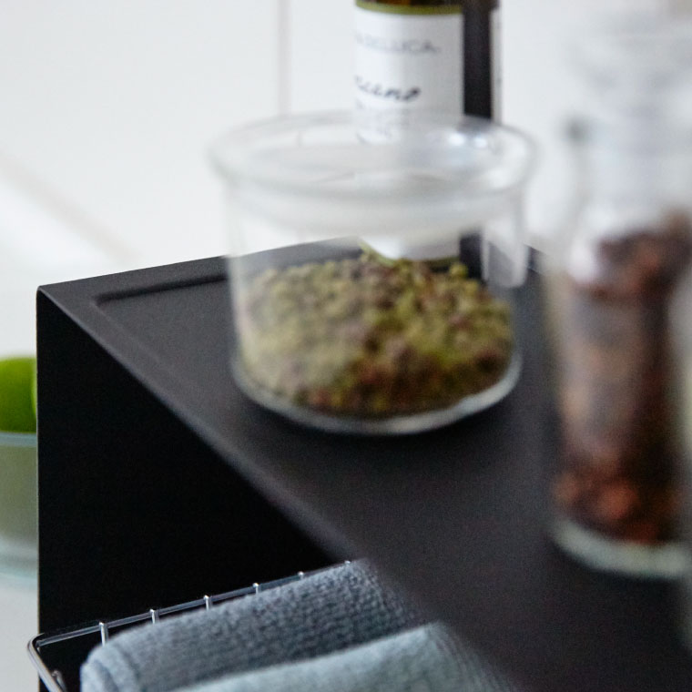 キッチンスチール コの字ラック タワー 山崎実業 tower 調味料 ラック ホワイト/ブラック 3789 3790 タワーシリーズ