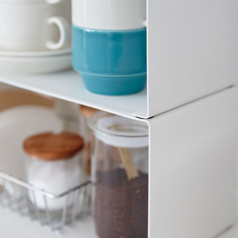 キッチンスチール コの字ラック タワー 山崎実業 tower 調味料 ラック ホワイト/ブラック 3789 3790 タワーシリーズ