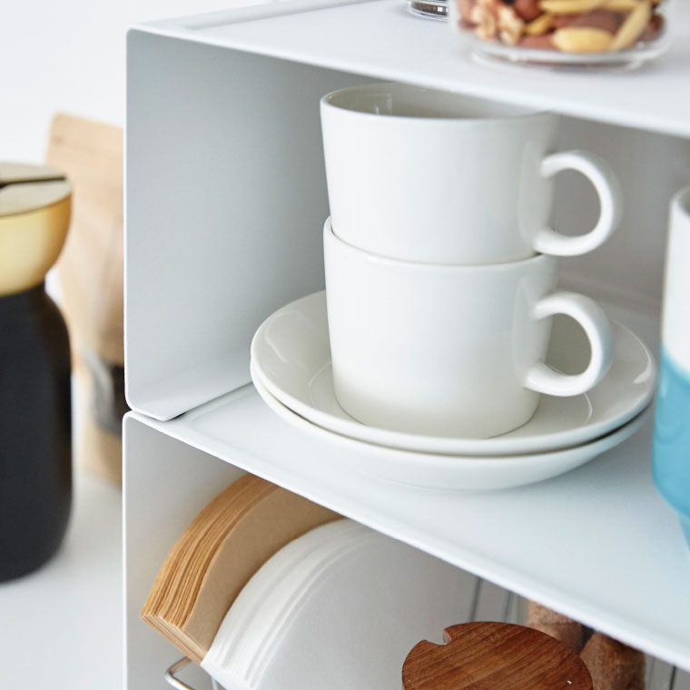 キッチンスチールコの字ラック　タワー　Ｌ 山崎実業 tower スパイス ラック ホワイト/ブラック 3791 3792 タワーシリーズ