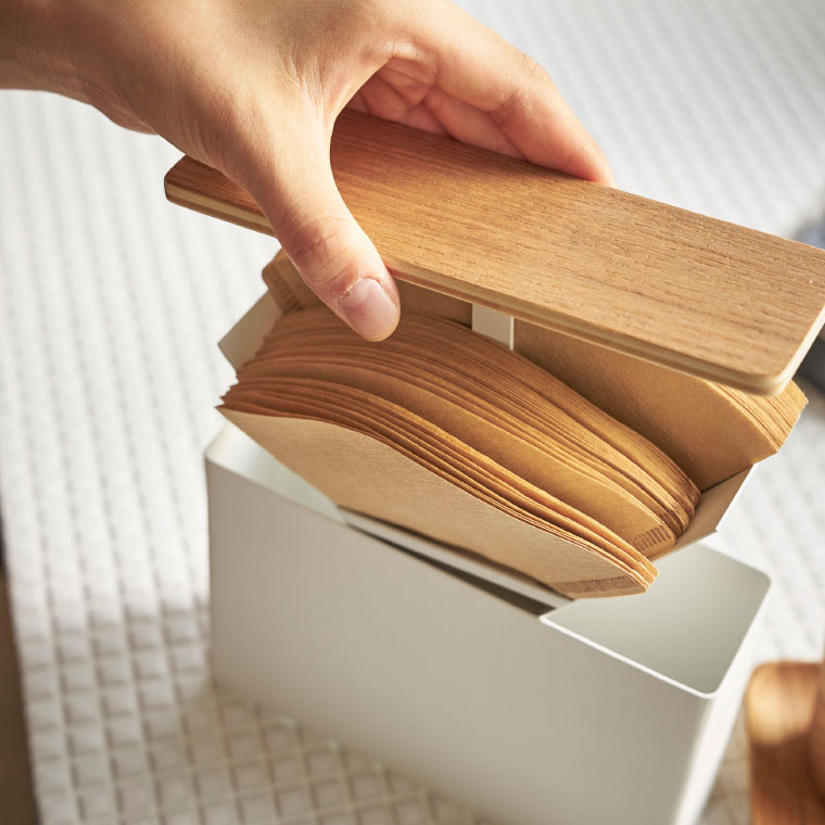 コーヒーペーパーフィルターケース トスカ 山崎実業 tosca ホワイト 3802 タワーシリーズ