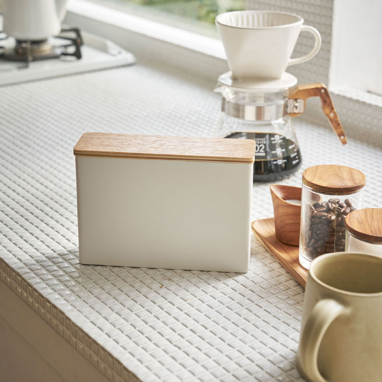 コーヒーペーパーフィルターケース トスカ 山崎実業 tosca ホワイト 3802 タワーシリーズ