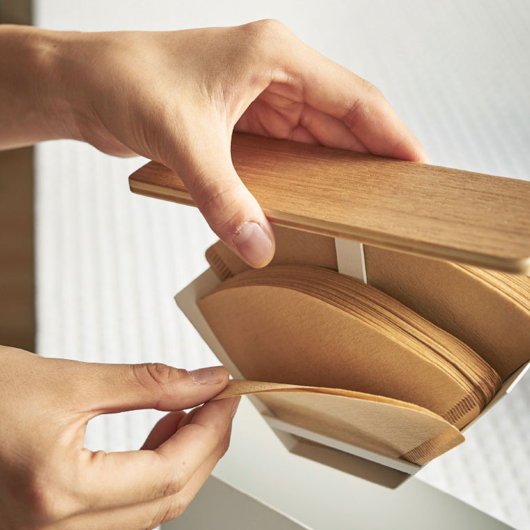 コーヒーペーパーフィルターケース トスカ 山崎実業 tosca ホワイト 3802 タワーシリーズ