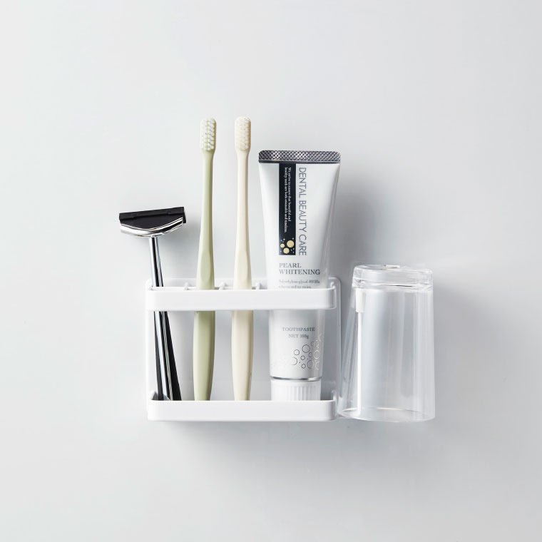 マグネットバスルームトゥースブラシスタンド タワー 山崎実業 tower 歯ブラシホルダー ホワイト/ブラック 3807 3808 タワーシリーズ マグネット