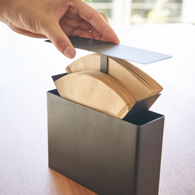 コーヒーペーパーフィルターケース タワー 山崎実業 tower ホワイト/ブラック 3817 3818 タワーシリーズ