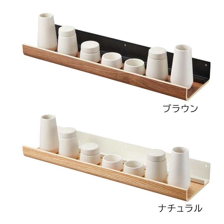 RIN 石こうボード壁対応神棚 リン 神具セット 山崎実業 3658 3659 ブラウン ナチュラル