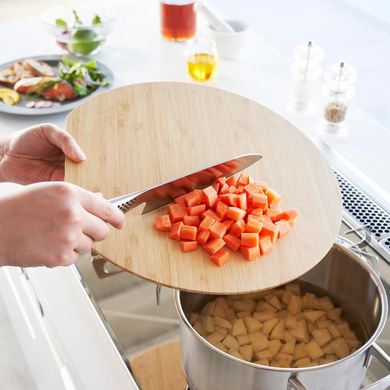 山崎実業 tosca まな板 トスカ 丸型 キッチン 3696 ホワイト