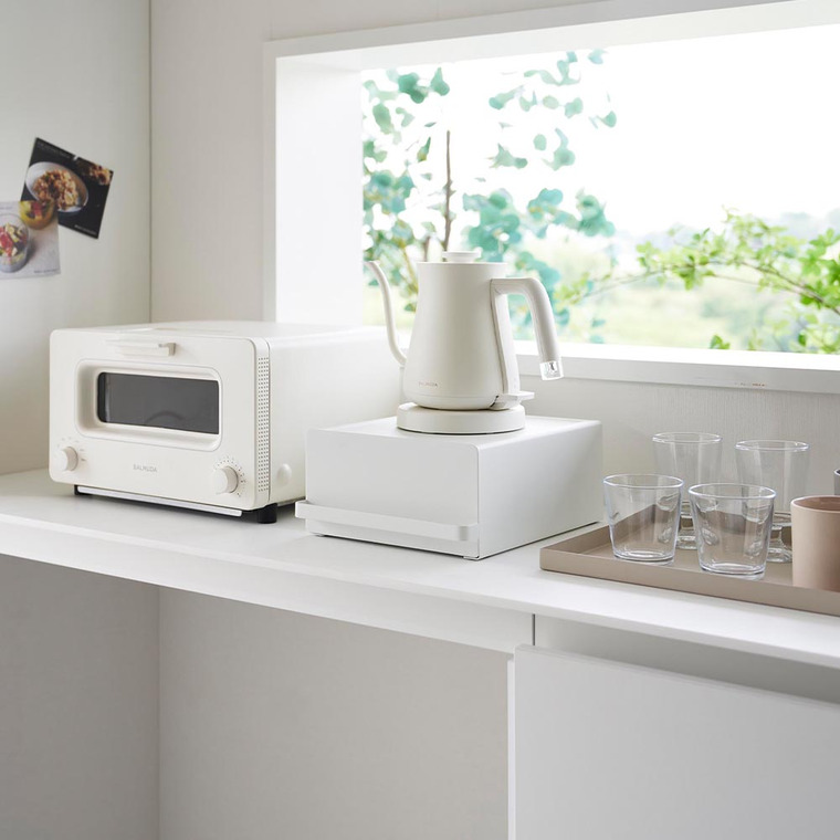 山崎実業 tower 引き出し付きキッチン家電下ラック タワー 山崎実業 tower 2018 2019 ホワイト ブラック