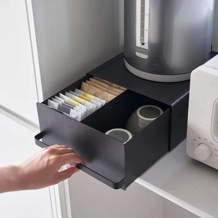 山崎実業 tower 引き出し付きキッチン家電下ラック タワー 山崎実業 tower 2018 2019 ホワイト ブラック