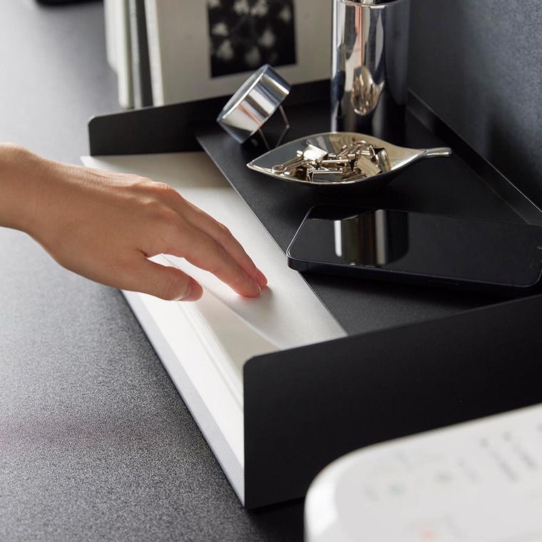 山崎実業 tower 天板付きレタートレー タワー 収納 4791 4792 ホワイト ブラック