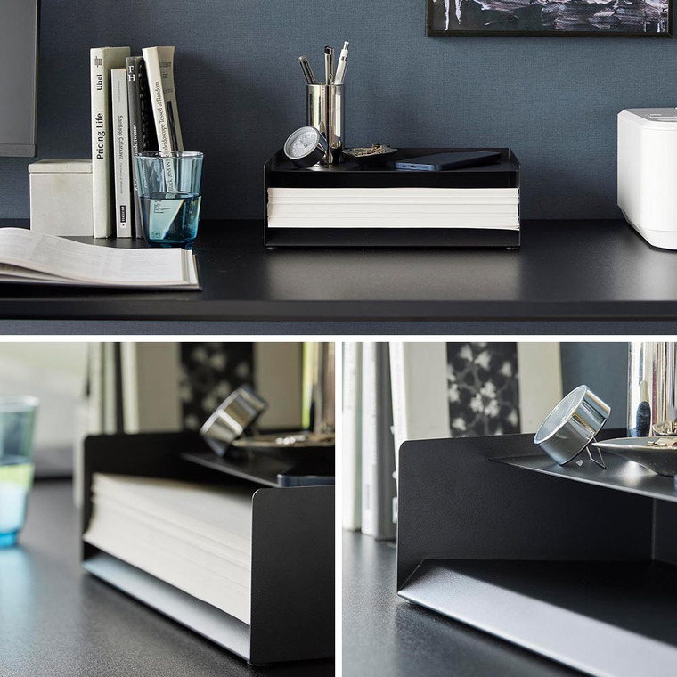 山崎実業 tower 天板付きレタートレー タワー 収納 4791 4792 ホワイト ブラック