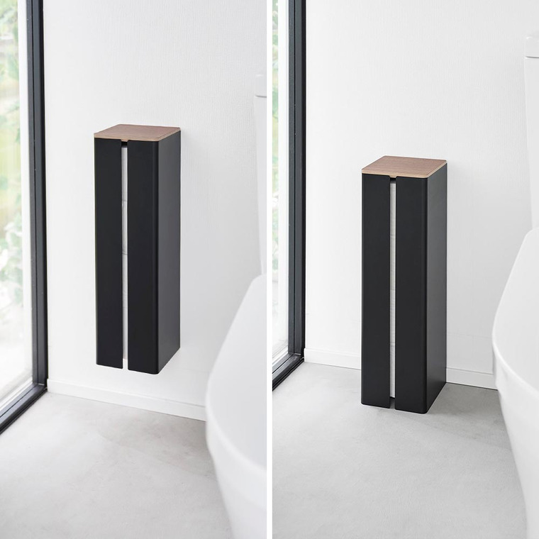 山崎実業 tower 石こうボード壁対応隠せるトイレットペーパーホルダー タワー 1993 1994 ホワイト ブラック