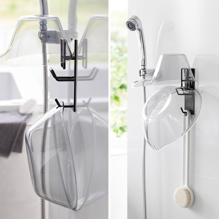 山崎実業 tower マグネットバスルーム手おけ&湯おけホルダー タワー お風呂 1977 1978 ホワイト ブラック