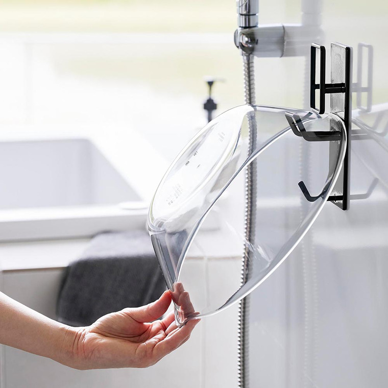 山崎実業 tower マグネットバスルーム手おけ&湯おけホルダー タワー お風呂 1977 1978 ホワイト ブラック