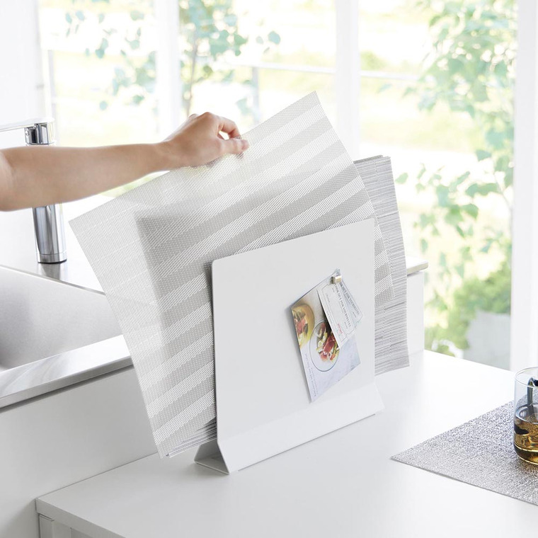 山崎実業 tower ランチョンマットスタンド タワー キッチン 1999 2000 ホワイト ブラック