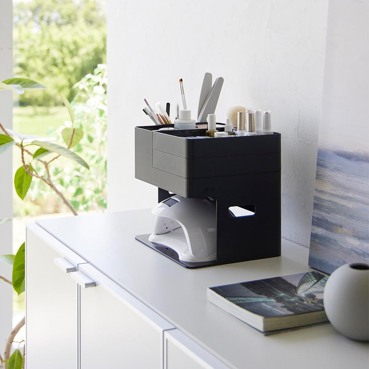 山崎実業 tower ネイルライト&ジェルネイル用品収納ケース タワー 山崎実業 tower 2036 2037 ホワイト ブラック