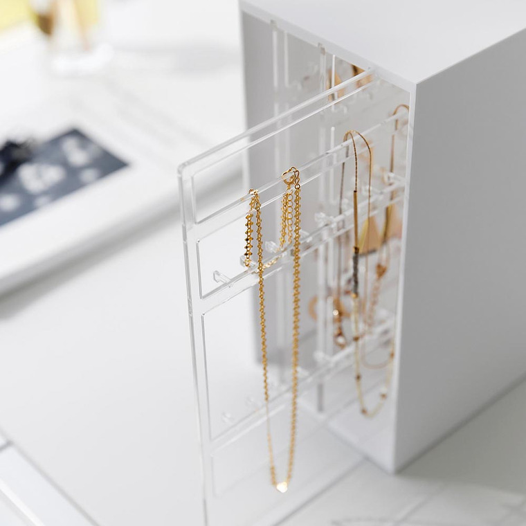 山崎実業 tower スライド式ピアス&アクセサリーホルダー タワー 3連 収納 2038 2039 ホワイト ブラック