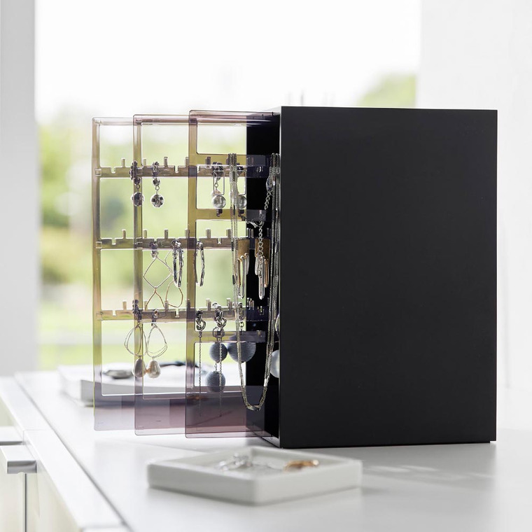 山崎実業 tower スライド式ピアス&アクセサリーホルダー タワー 3連 収納 2038 2039 ホワイト ブラック