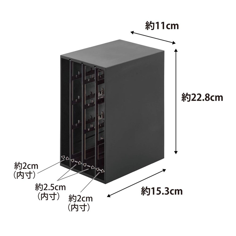山崎実業 tower スライド式ピアス&アクセサリーホルダー タワー 3連 収納 2038 2039 ホワイト ブラック