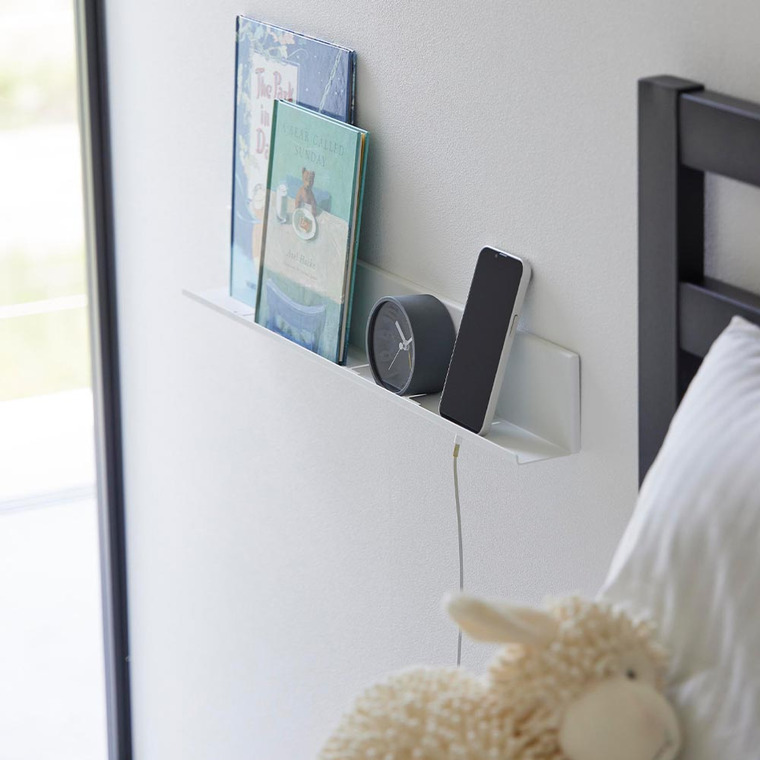 山崎実業 tower 石こうボード壁対応タブレット&ブック棚 タワー 収納 2196 2197 ホワイト ブラック