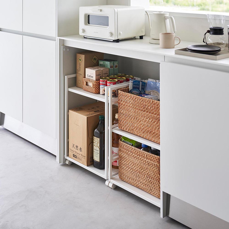 tower 目隠しワゴン タワー 山崎実業 収納 送料無料 4810 4811 ホワイト ブラック