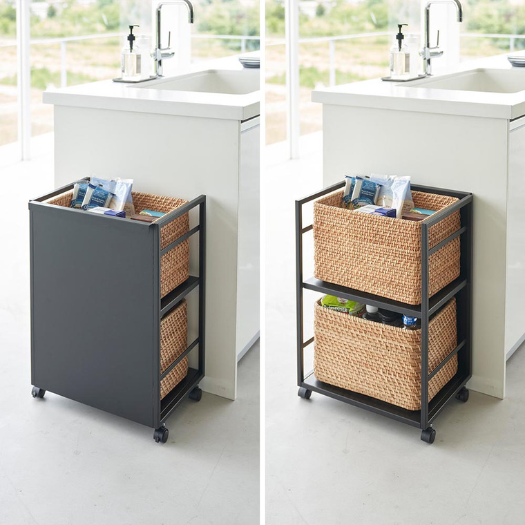 tower 目隠しワゴン タワー 山崎実業 収納 送料無料 4810 4811 ホワイト ブラック