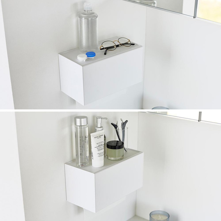 tower 石こうボード壁対応トレー付きペーパータオルディスペンサー タワー 山崎実業 送料無料 2003 2004 ホワイト ブラック / ペーパーホルダー ペーパータオルホルダー 壁面収納 トレー付き yamazaki