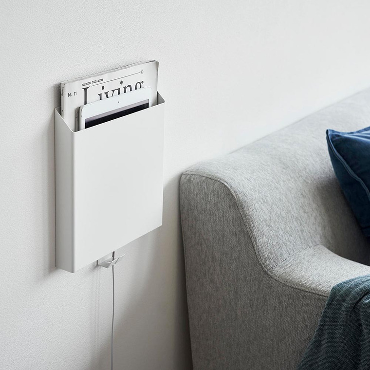 tower 石こうボード壁対応プリント収納ホルダー タワー 山崎実業 送料無料 2020 2021 ホワイト ブラック / 書類 プリントケース 収納ケース 収納ポケット タブレット 充電 整理 ファイルボックス レターケース