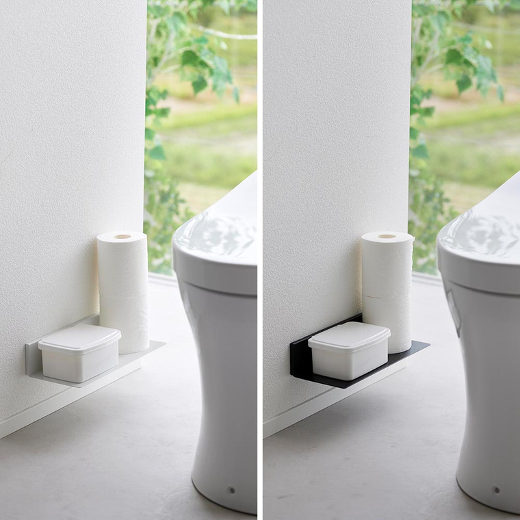 tower 石こうボード壁対応浮かせるトイレ棚 タワー 山崎実業 2103 2104 ホワイト ブラック