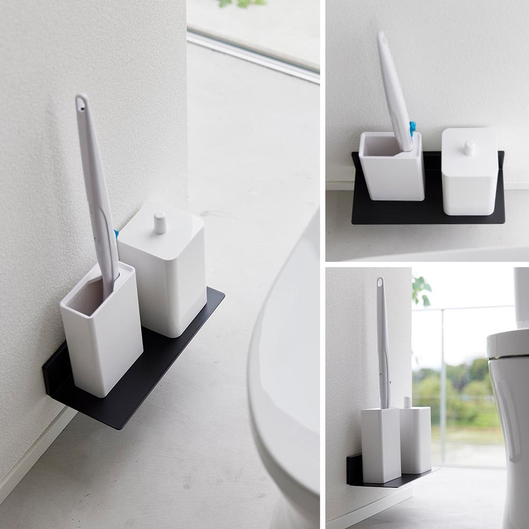 tower 石こうボード壁対応浮かせるトイレ棚 タワー 山崎実業 2103 2104 ホワイト ブラック