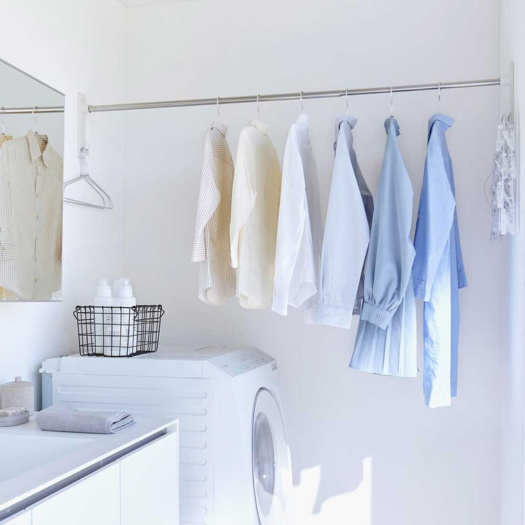 （土・日発送可） 石こうボード壁対応物干し竿ホルダー タワー 2個組 山崎実業 公式 tower 2113 2114 ホワイト ブラック 送料無料