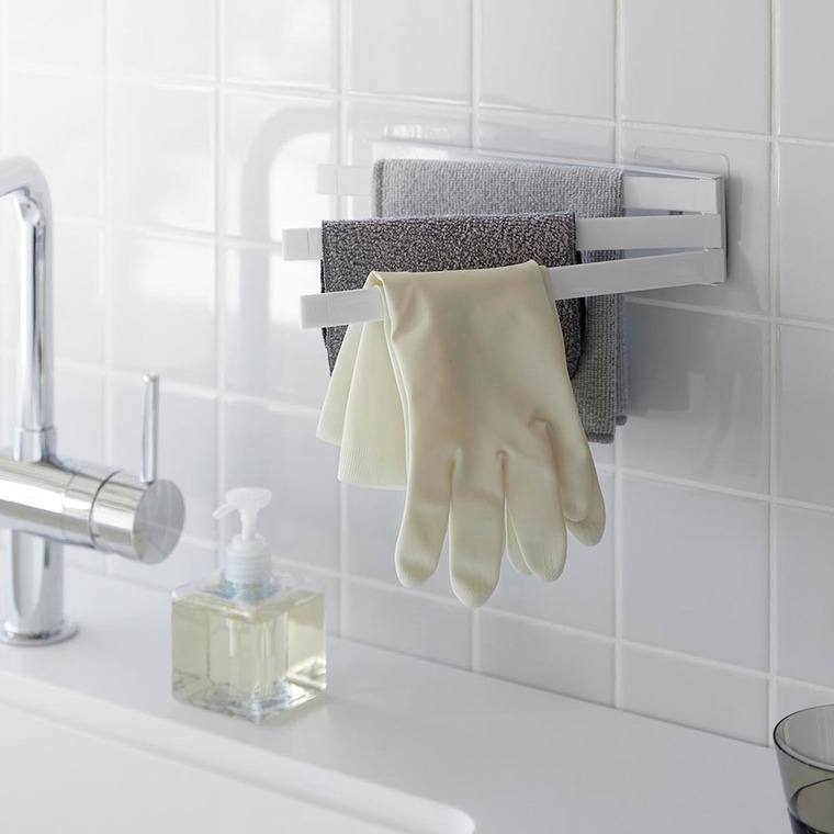 tower フィルムフック布巾ハンガー タワー 山崎実業 キッチン 2165 2166 ホワイト ブラック