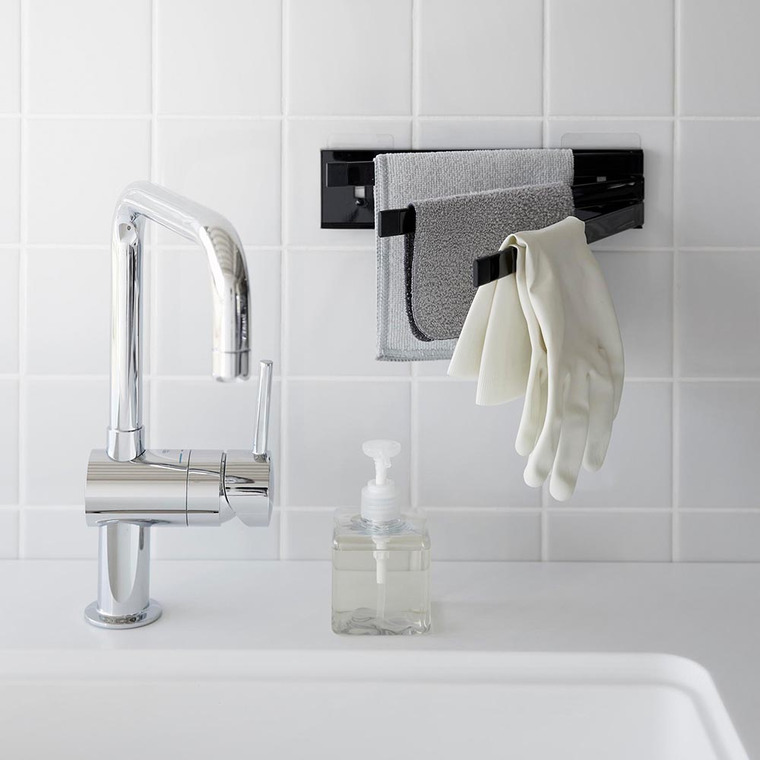 tower フィルムフック布巾ハンガー タワー 山崎実業 キッチン 2165 2166 ホワイト ブラック