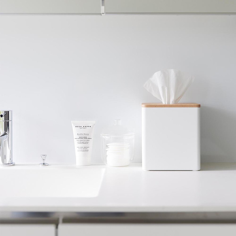 山崎実業 RIN 上から出せるティッシュ&トイレットペーパーケース リン 2001 2002ブラウン ナチュラル