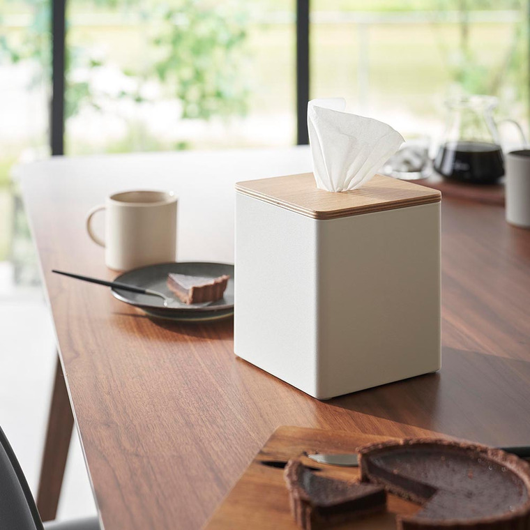 山崎実業 RIN 上から出せるティッシュ&トイレットペーパーケース リン 2001 2002ブラウン ナチュラル